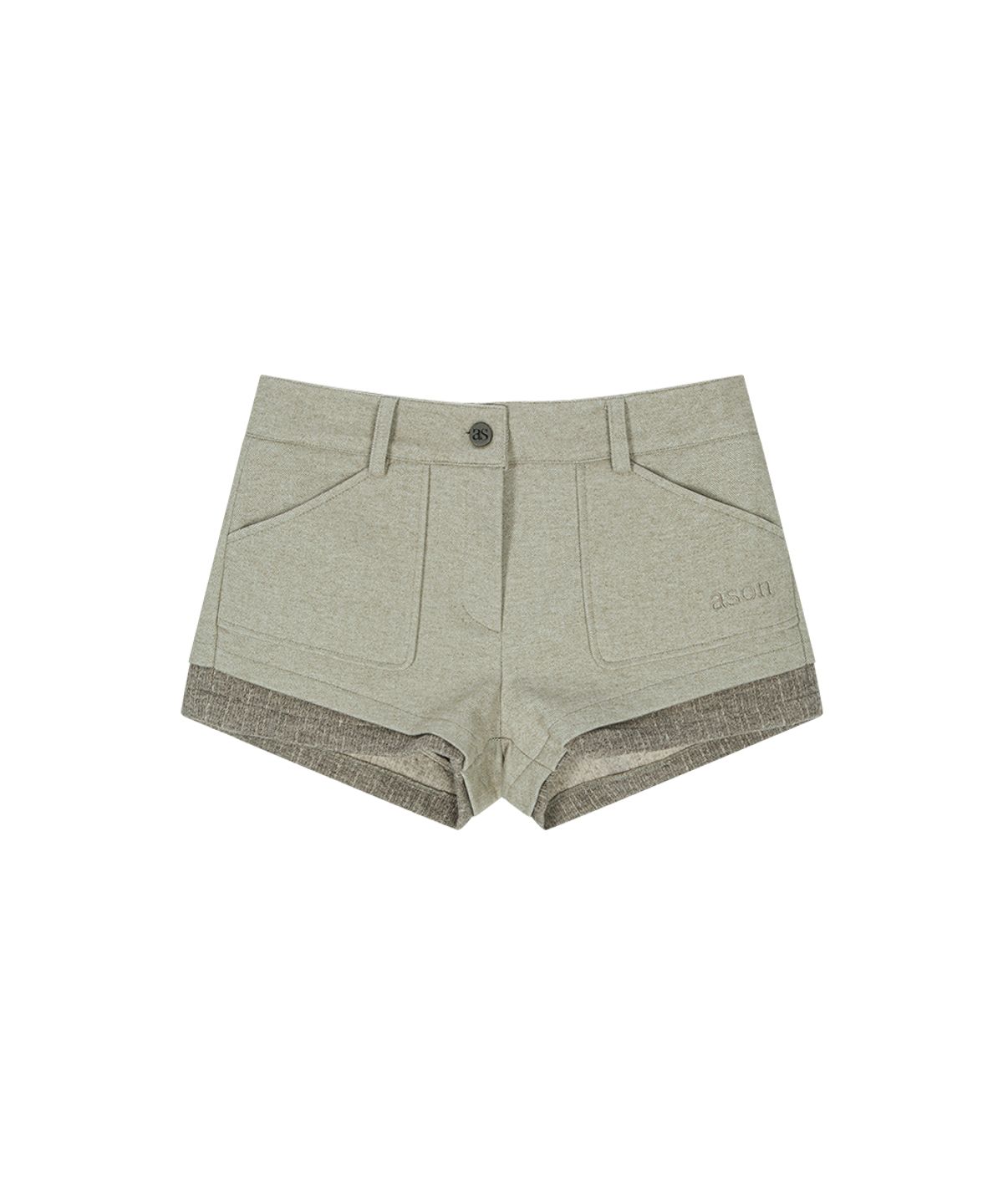 애즈온(ASON) MABLE TWO TONE SHORT PANTS / BEIGE