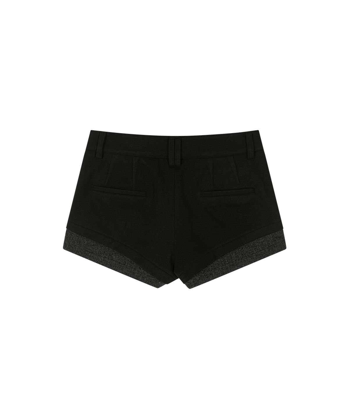 애즈온(ASON) MABLE TWO TONE SHORT PANTS / BLACK