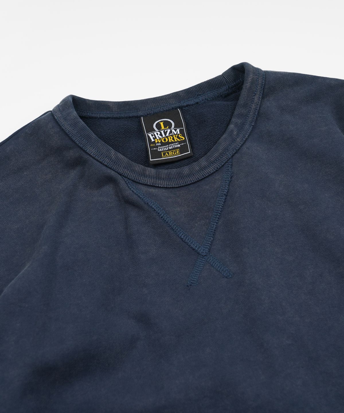 프리즘웍스(FRIZMWORKS) COVER STITCH VINTAGE SWEATSHIRT _ NAVY