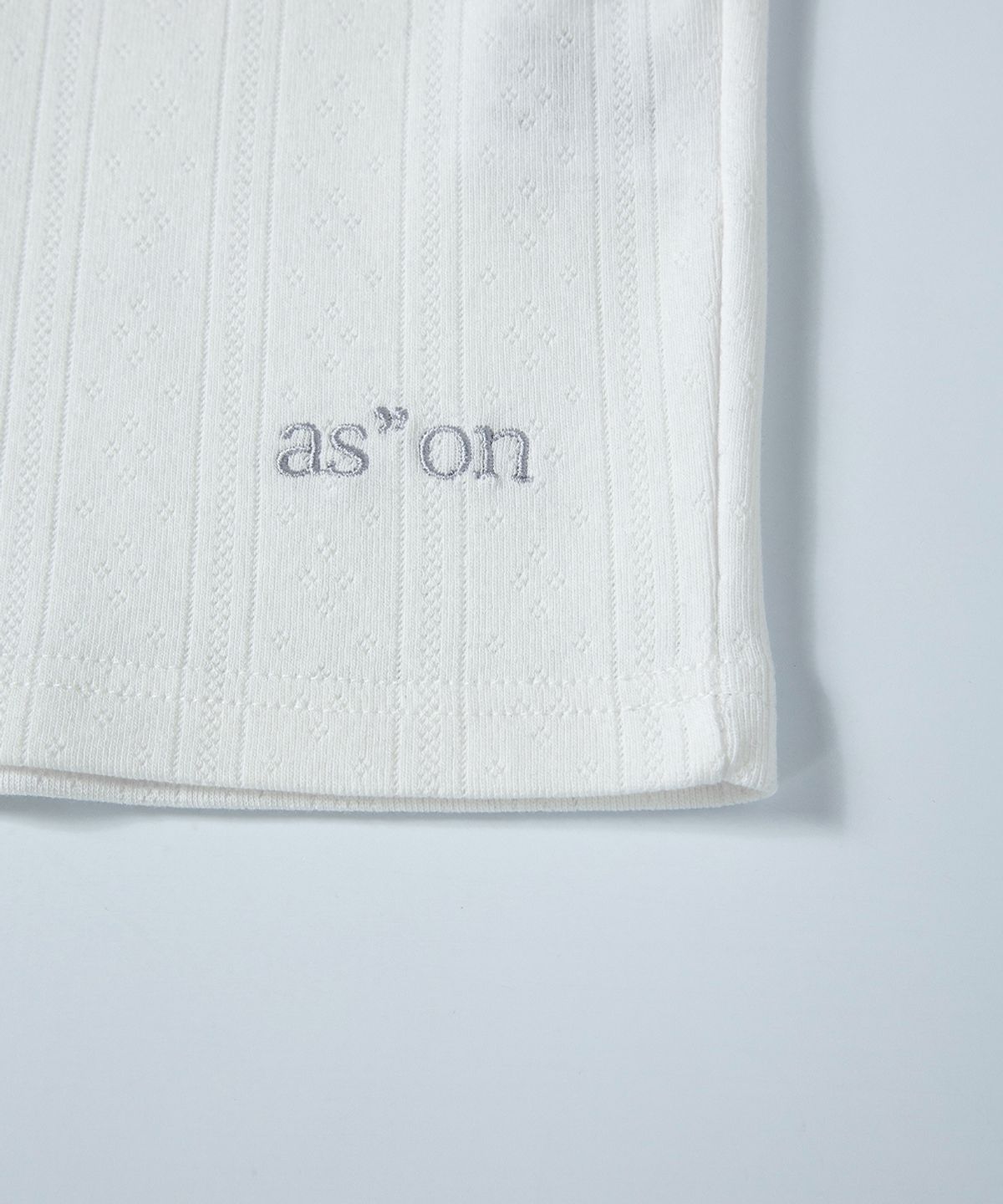 애즈온(ASON) POSY LACE TRIM TEE / WHITE