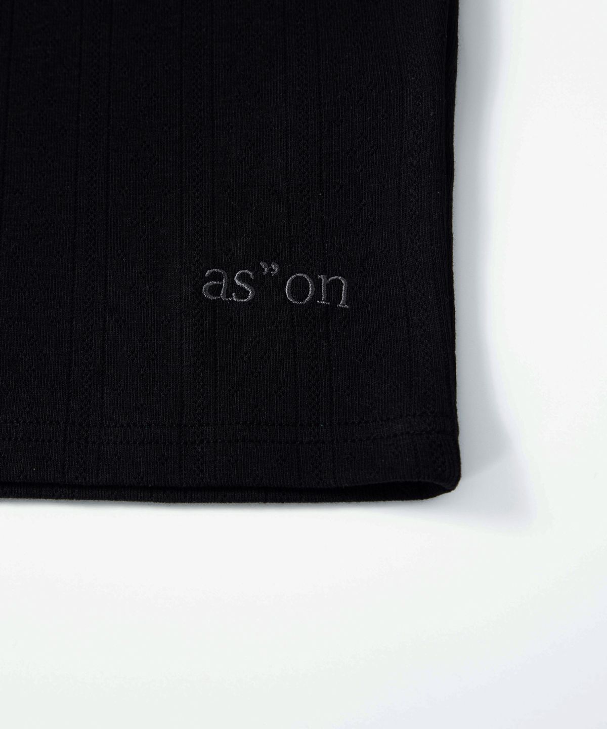 애즈온(ASON) POSY LACE TRIM TEE / BLACK