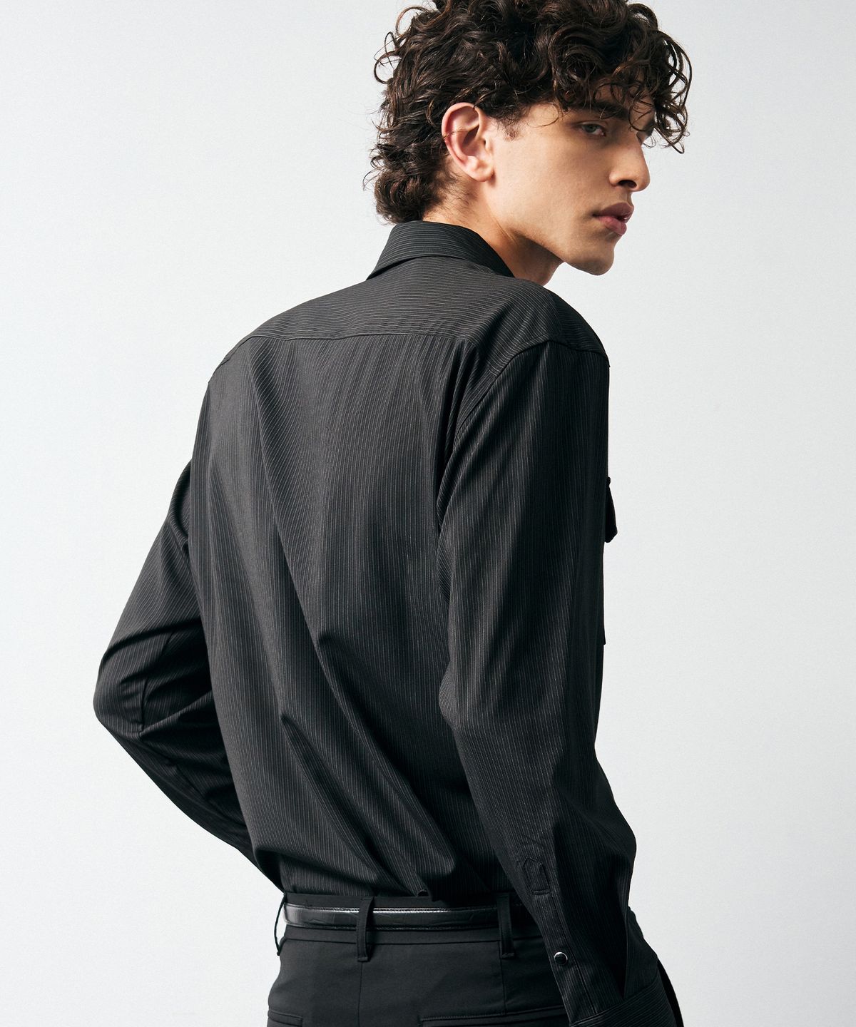 블레이어(BLAYER) 베로나 웨스턴 스트라이프 셔츠 [BLACK]