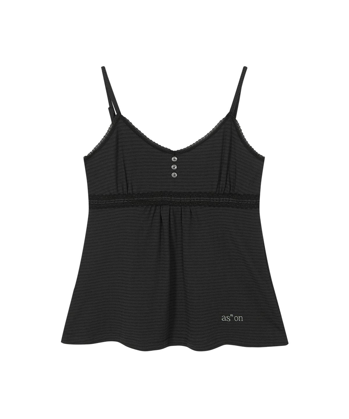 애즈온(ASON) FLAIR LACE SLEEVELESS / CHARCOAL