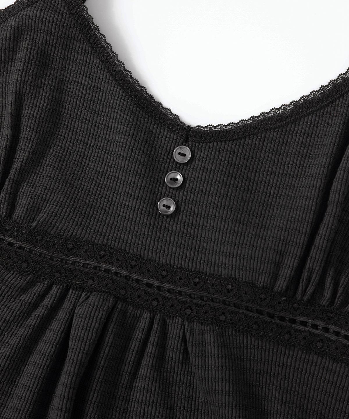 애즈온(ASON) FLAIR LACE SLEEVELESS / CHARCOAL