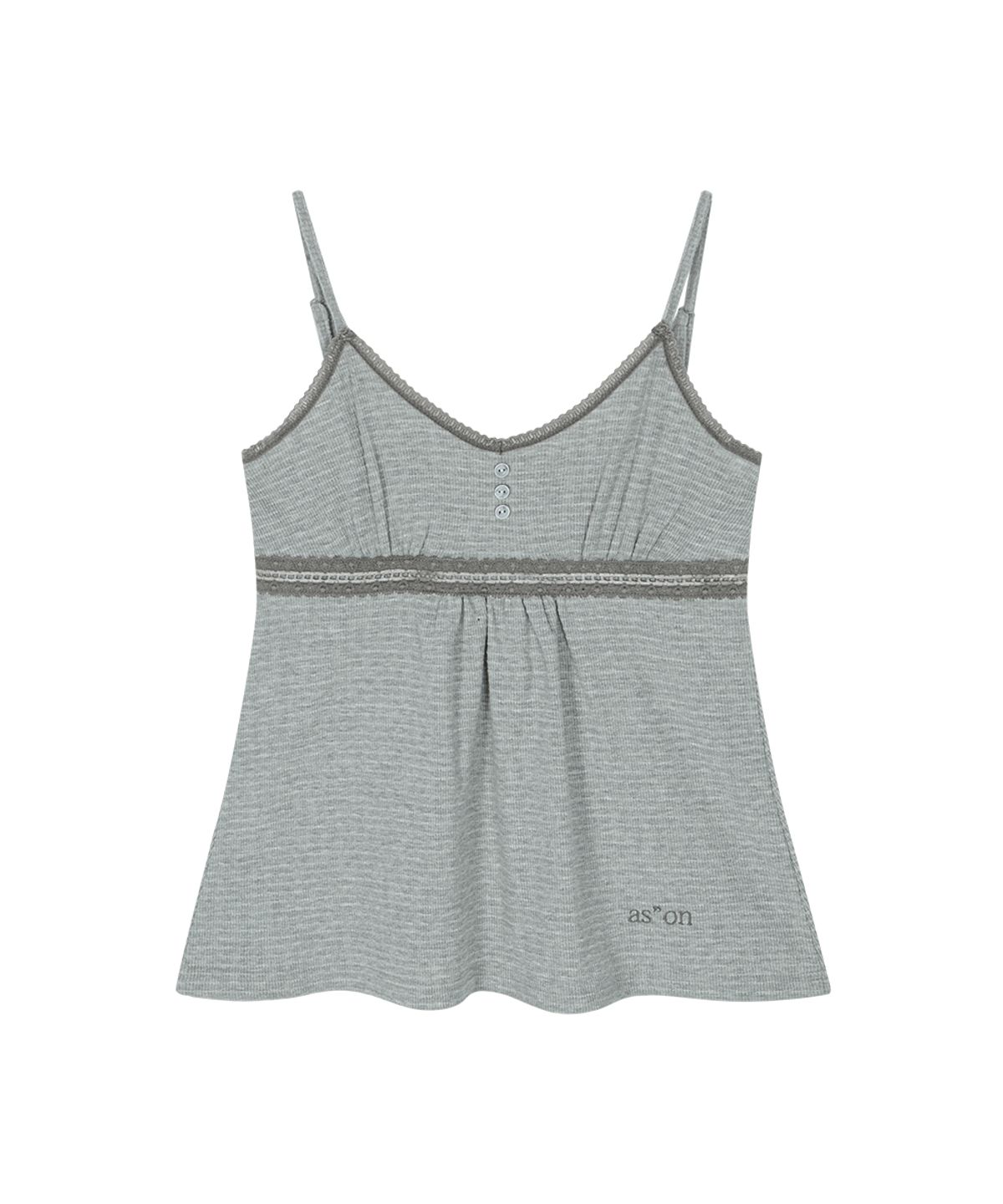 애즈온(ASON) FLAIR LACE SLEEVELESS / MELANGE GRAY