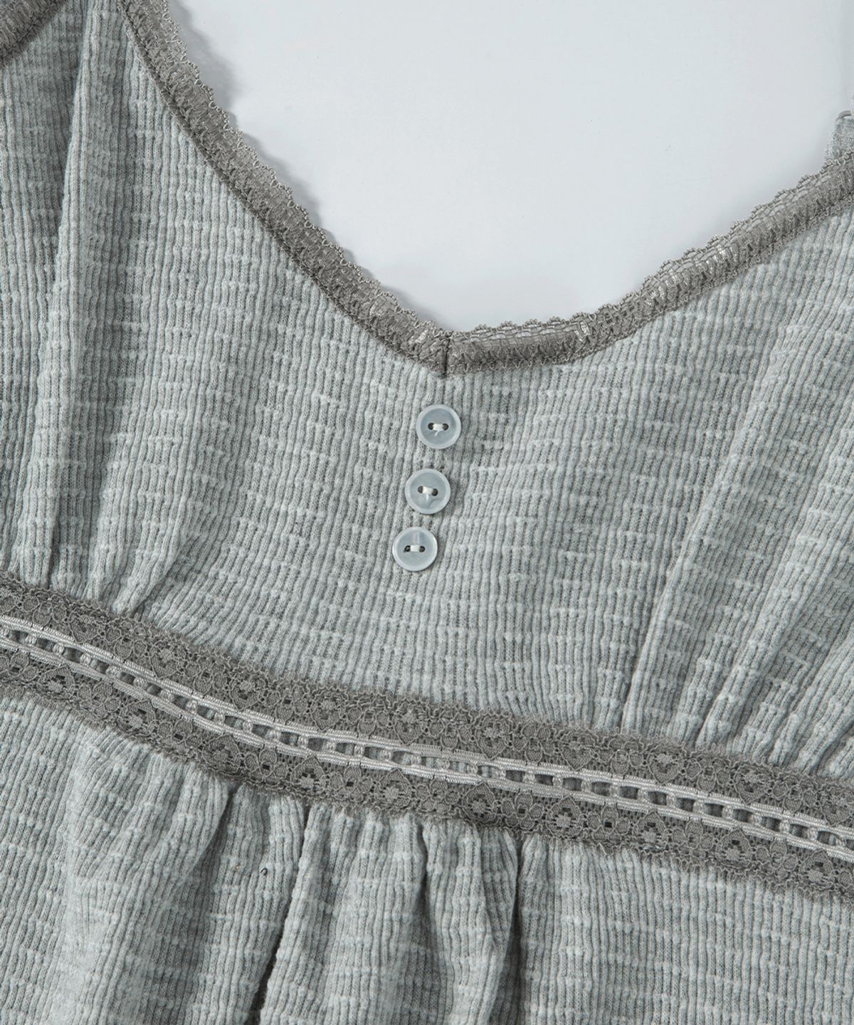 애즈온(ASON) FLAIR LACE SLEEVELESS / MELANGE GRAY