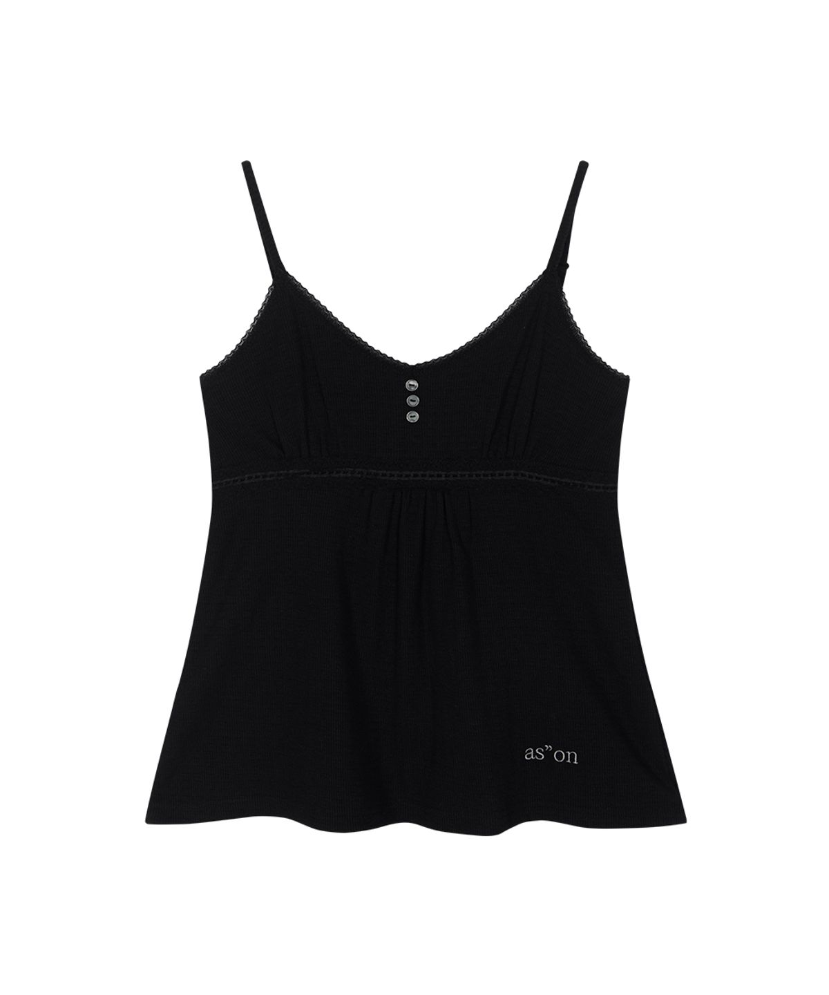 애즈온(ASON) FLAIR LACE SLEEVELESS / BLACK