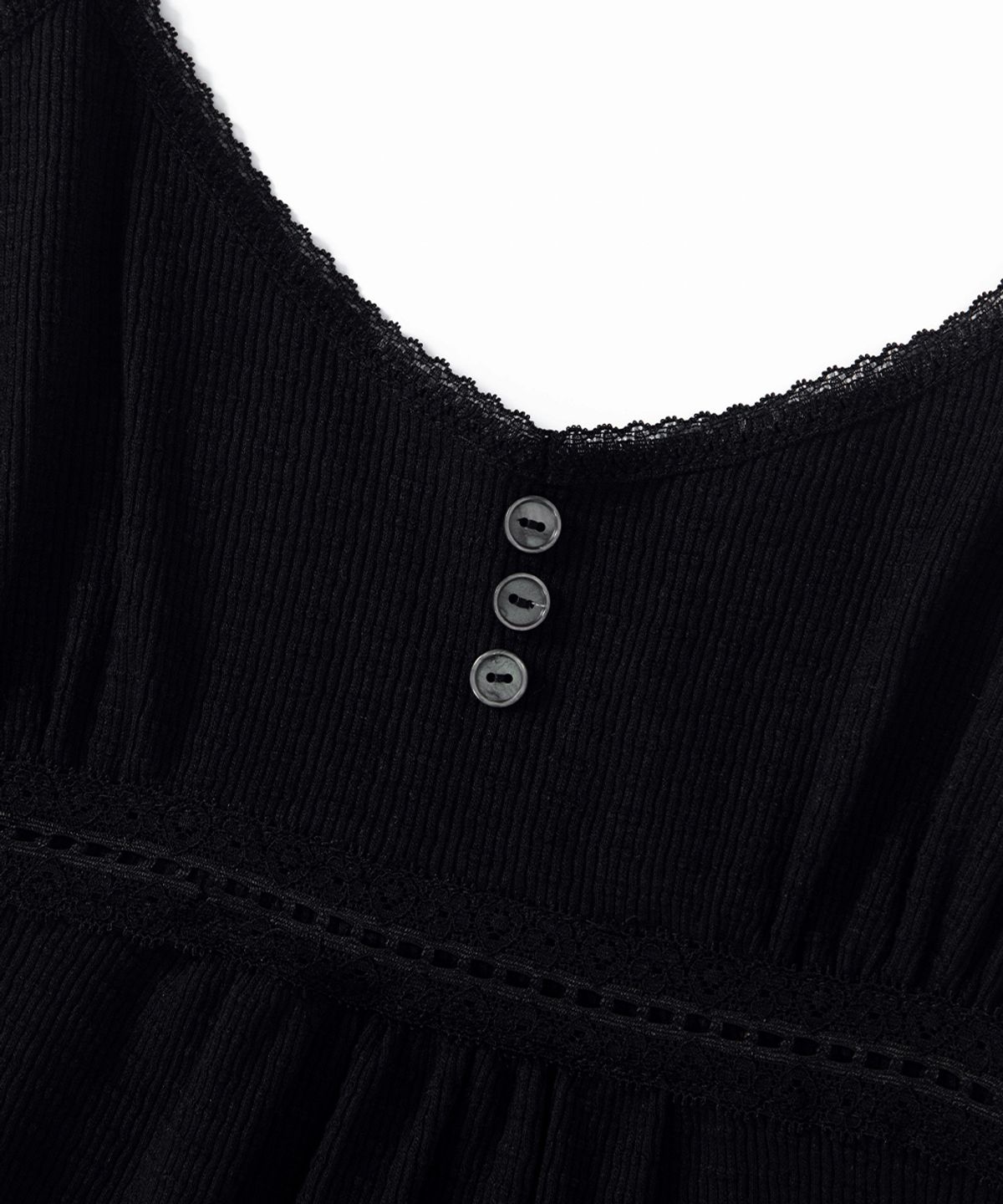 애즈온(ASON) FLAIR LACE SLEEVELESS / BLACK