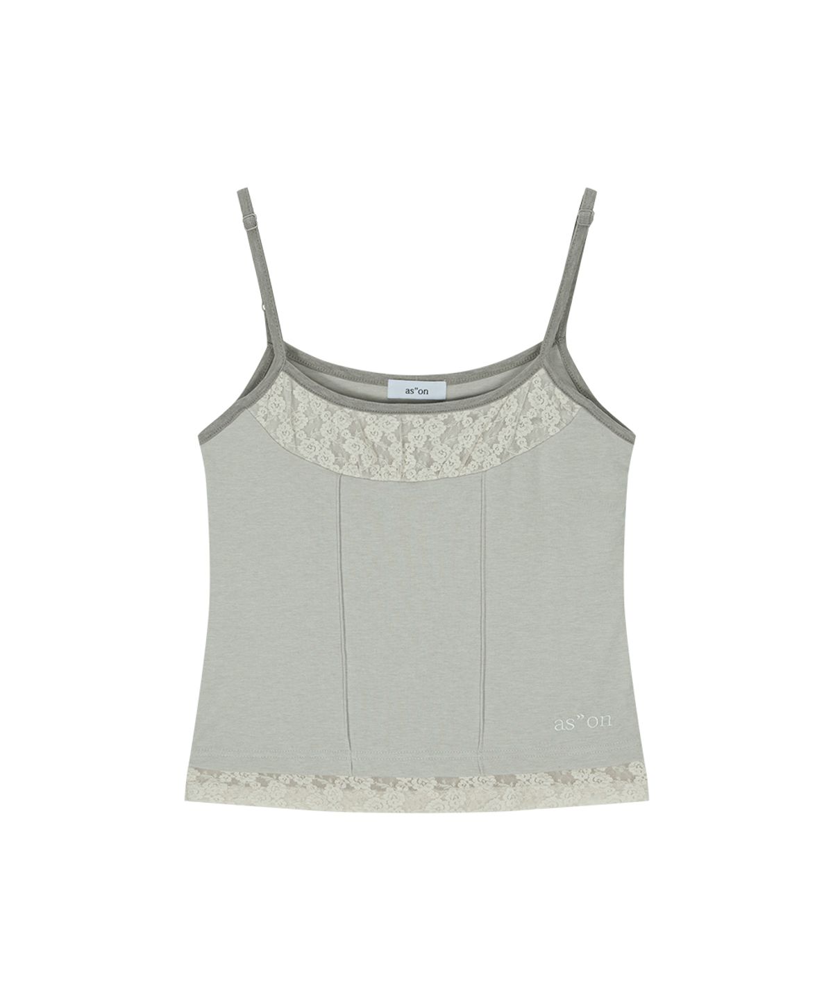 애즈온(ASON) PEONY LACE LAYERED SLEEVELESS / BEIGE
