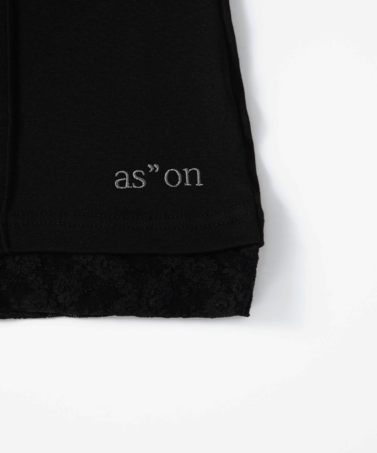애즈온(ASON) PEONY LACE LAYERED SLEEVELESS / BLACK