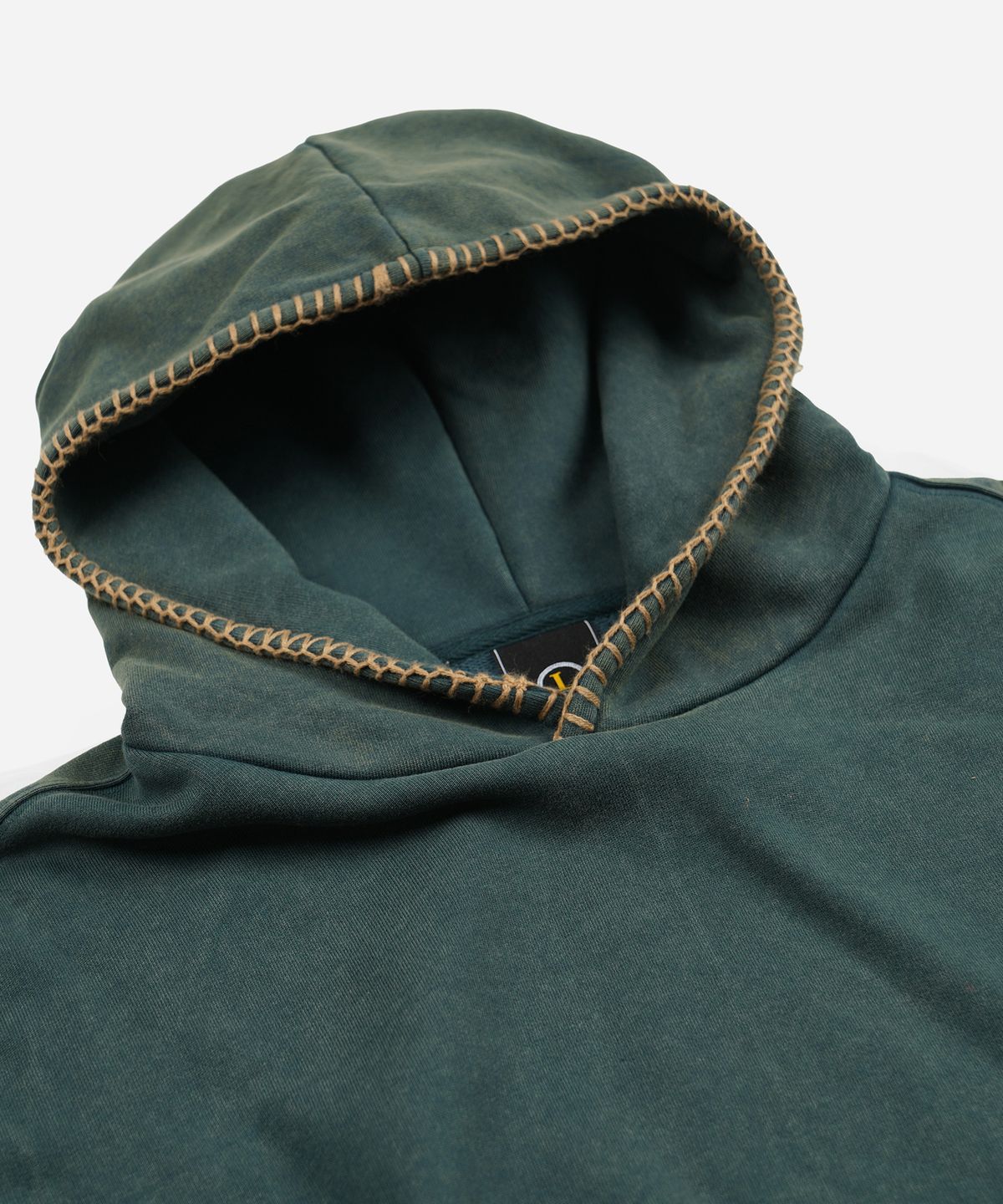 프리즘웍스(FRIZMWORKS) NEEDLE STITCH PULLOVER HOODY _ VINTAGE GREEN