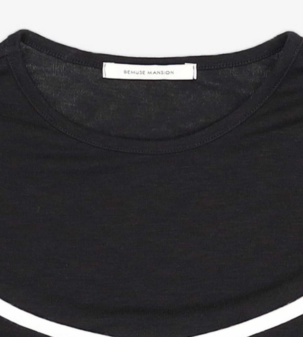 비뮤즈맨션(BEMUSE MANSION) Combination layered t shirt set - Black FREE