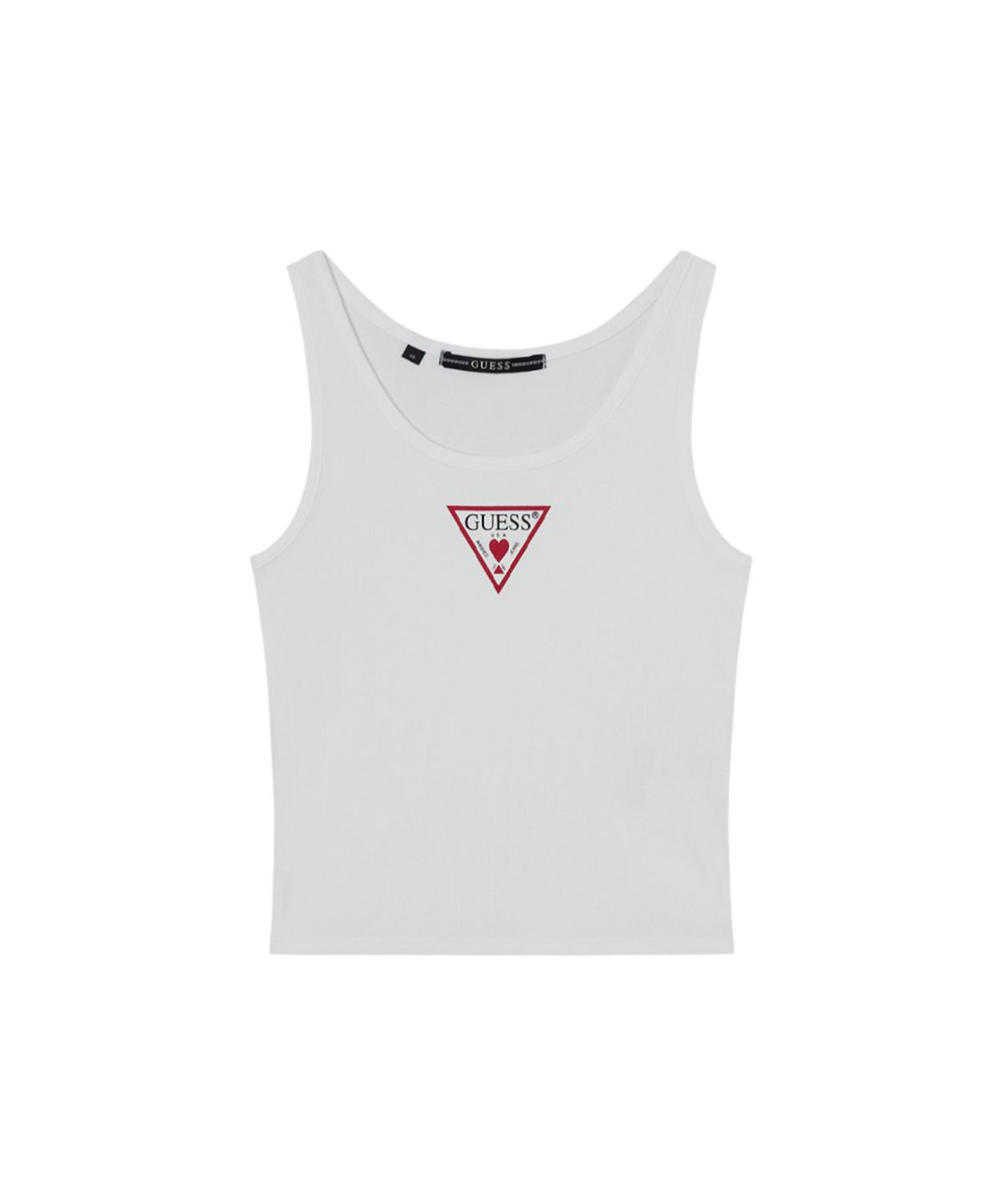 게스(GUESS) 2color 10TH ANNIV 하트 삼각 나시 YQ3K2465