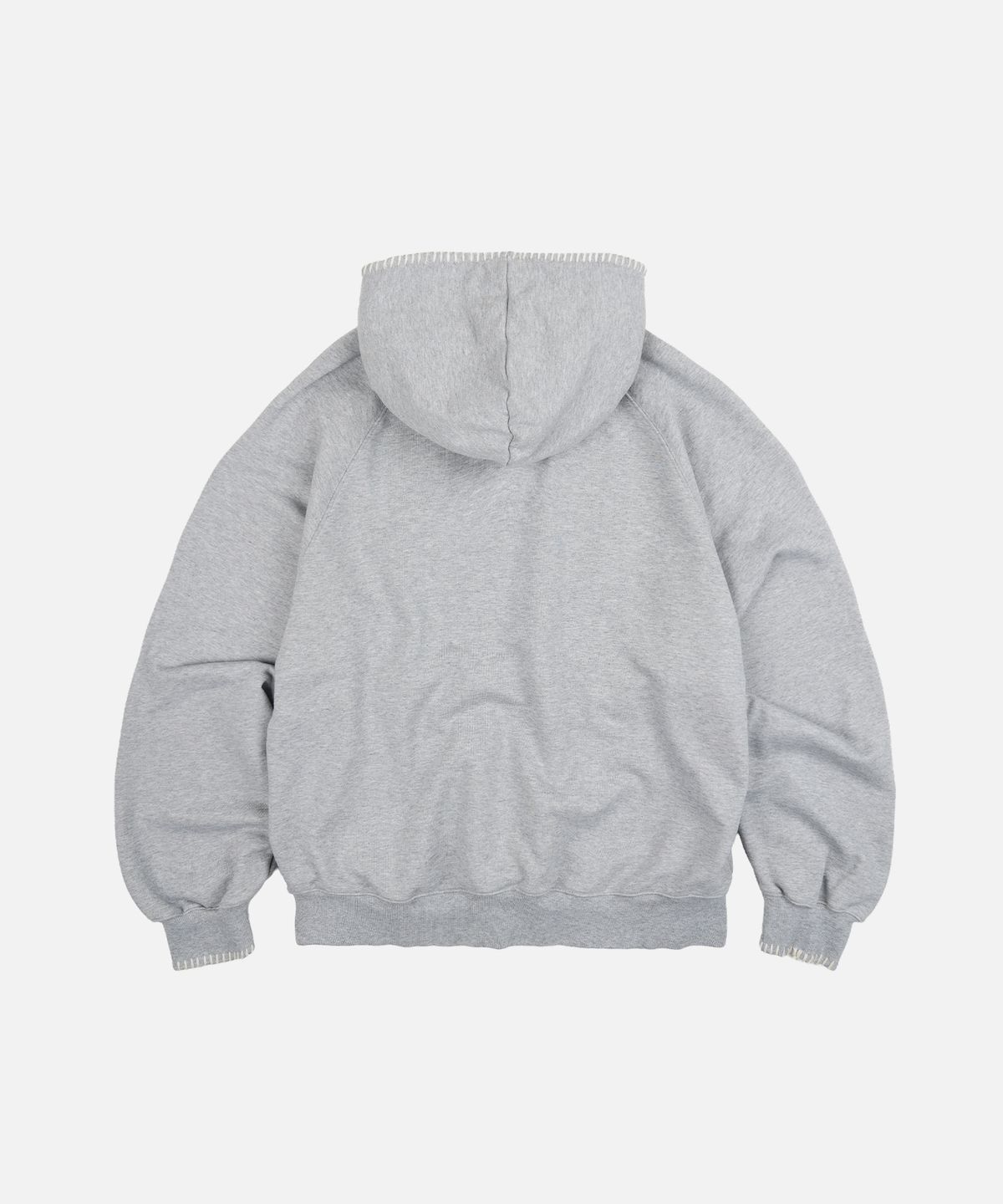 프리즘웍스(FRIZMWORKS) NEEDLE STITCH PULLOVER HOODY _ GRAY
