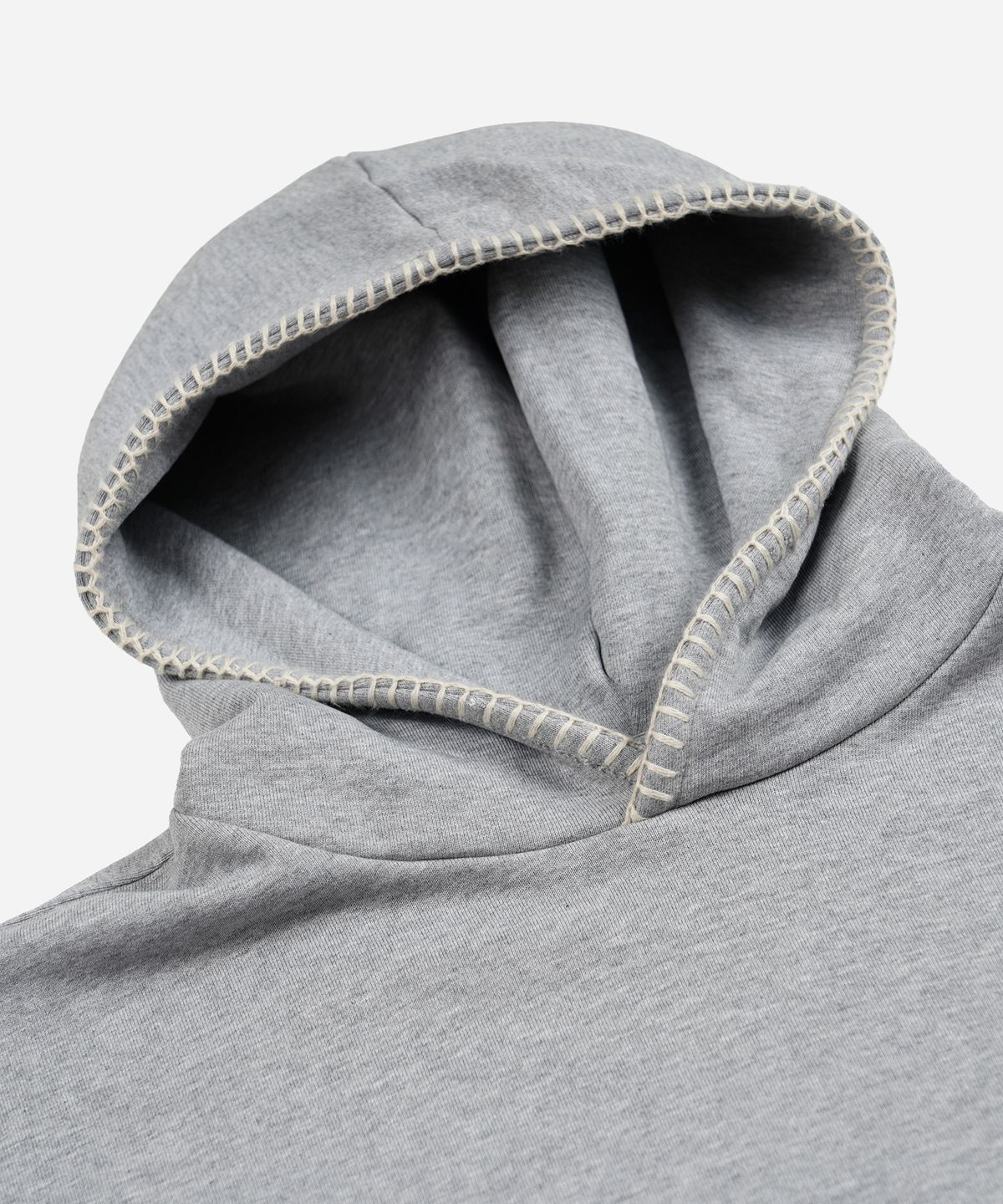 프리즘웍스(FRIZMWORKS) NEEDLE STITCH PULLOVER HOODY _ GRAY