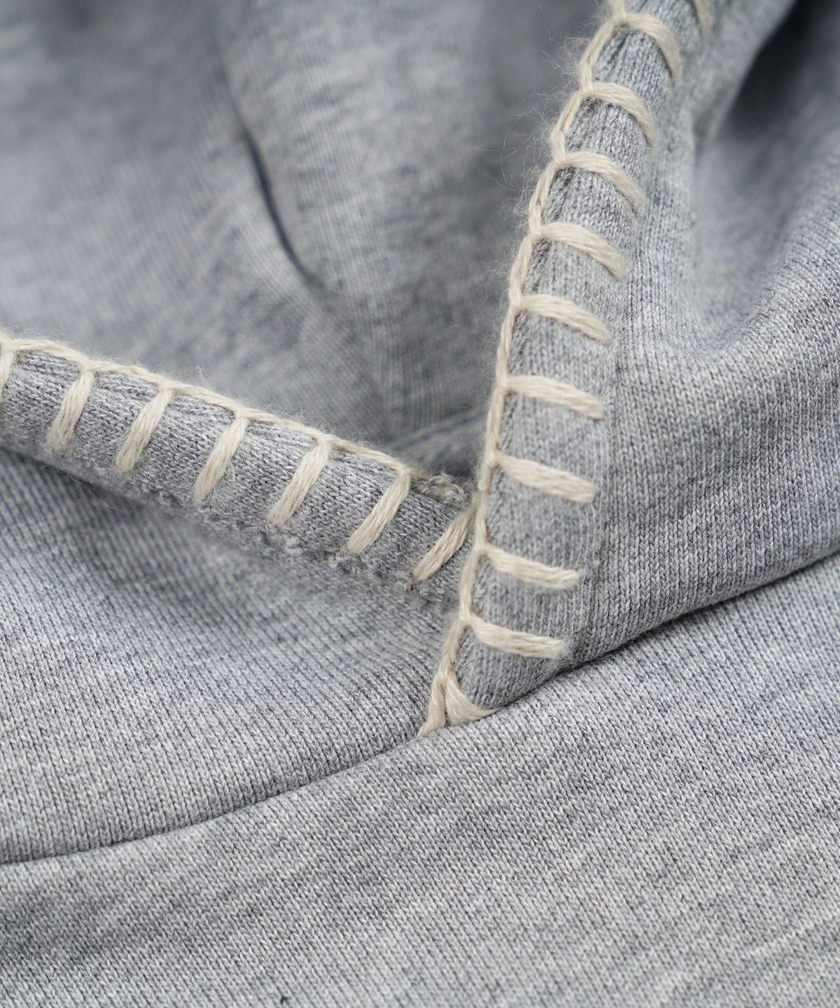 프리즘웍스(FRIZMWORKS) NEEDLE STITCH PULLOVER HOODY _ GRAY