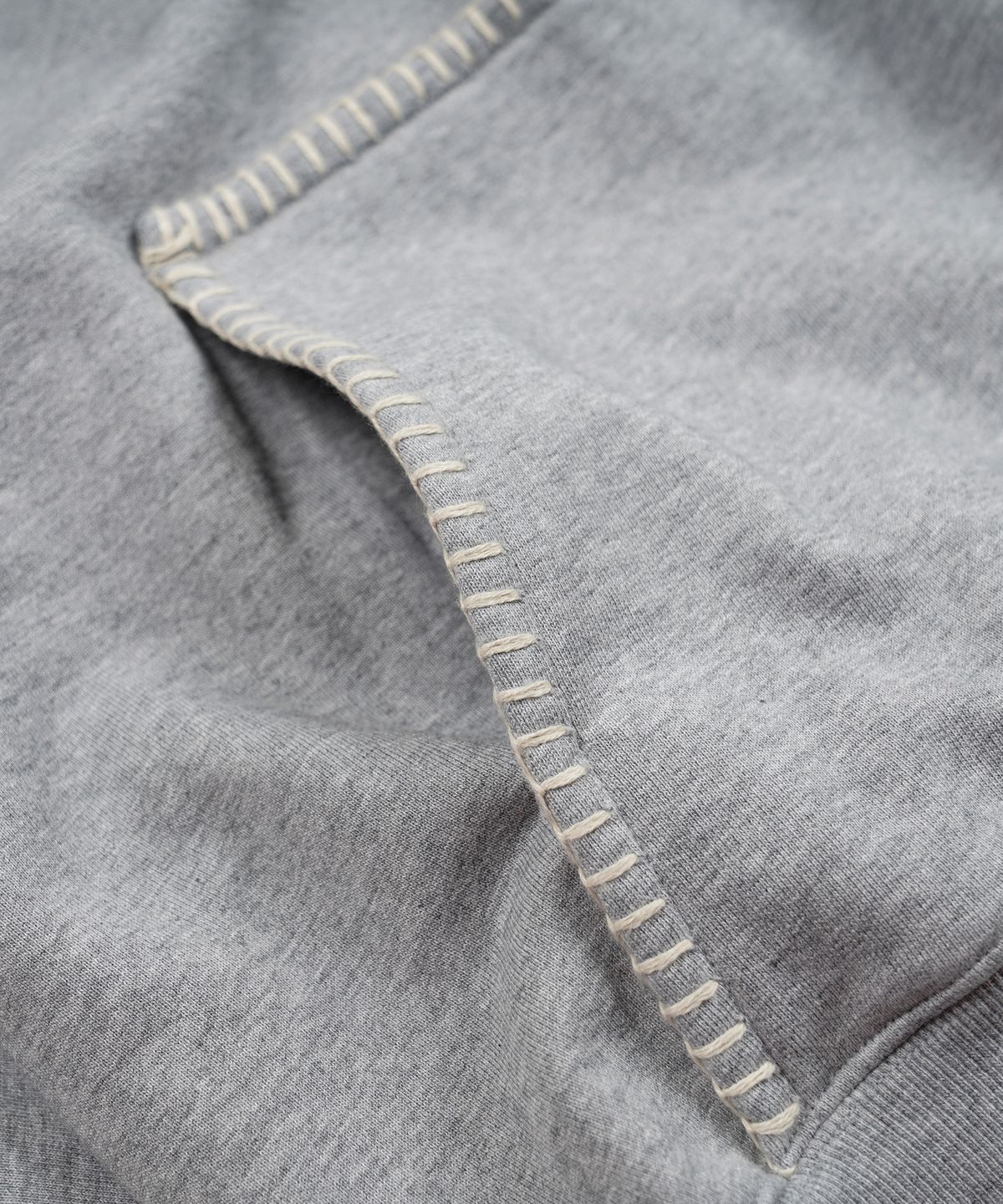 프리즘웍스(FRIZMWORKS) NEEDLE STITCH PULLOVER HOODY _ GRAY
