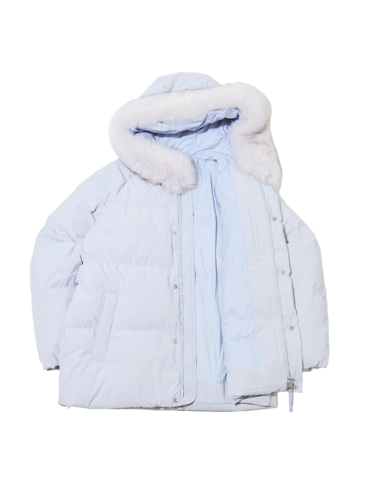 아이더(EIDER) MONGLIT FOX (몽글릿 폭스) 여성 미들 구스 다운 자켓_Light Blue