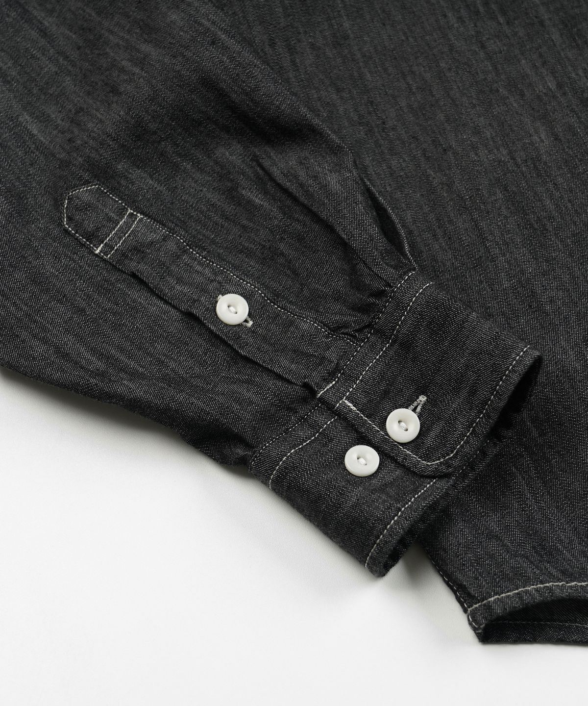 프리즘웍스(FRIZMWORKS) UTILITY FLAP POCKET DENIM WORK SHIRT _ BLACK