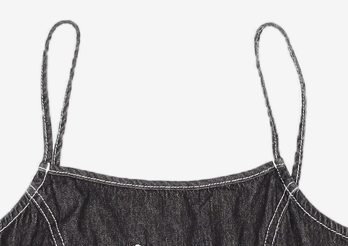오디너리 홀리데이(ORDINARY HOLIDAY) 데님크롭탑 DENIM CROP TOP FREE