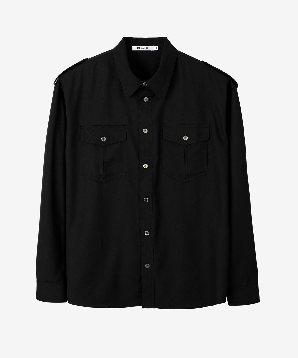 블레이어(BLAYER) 베르센 밀리터리 셔츠 [BLACK]