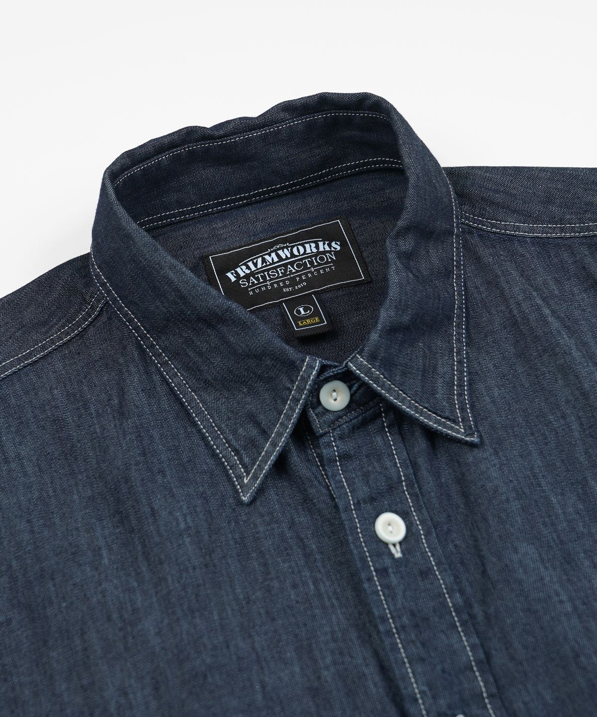 프리즘웍스(FRIZMWORKS) UTILITY FLAP POCKET DENIM WORK SHIRT _ INDIGO
