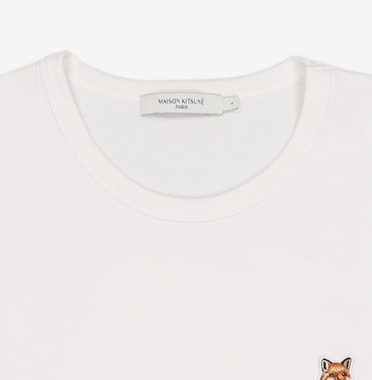 메종 키츠네(MAISON KITSUNE) 폭스헤드 반팔 티셔츠 AM00103KJ0008 P100 WHITE L