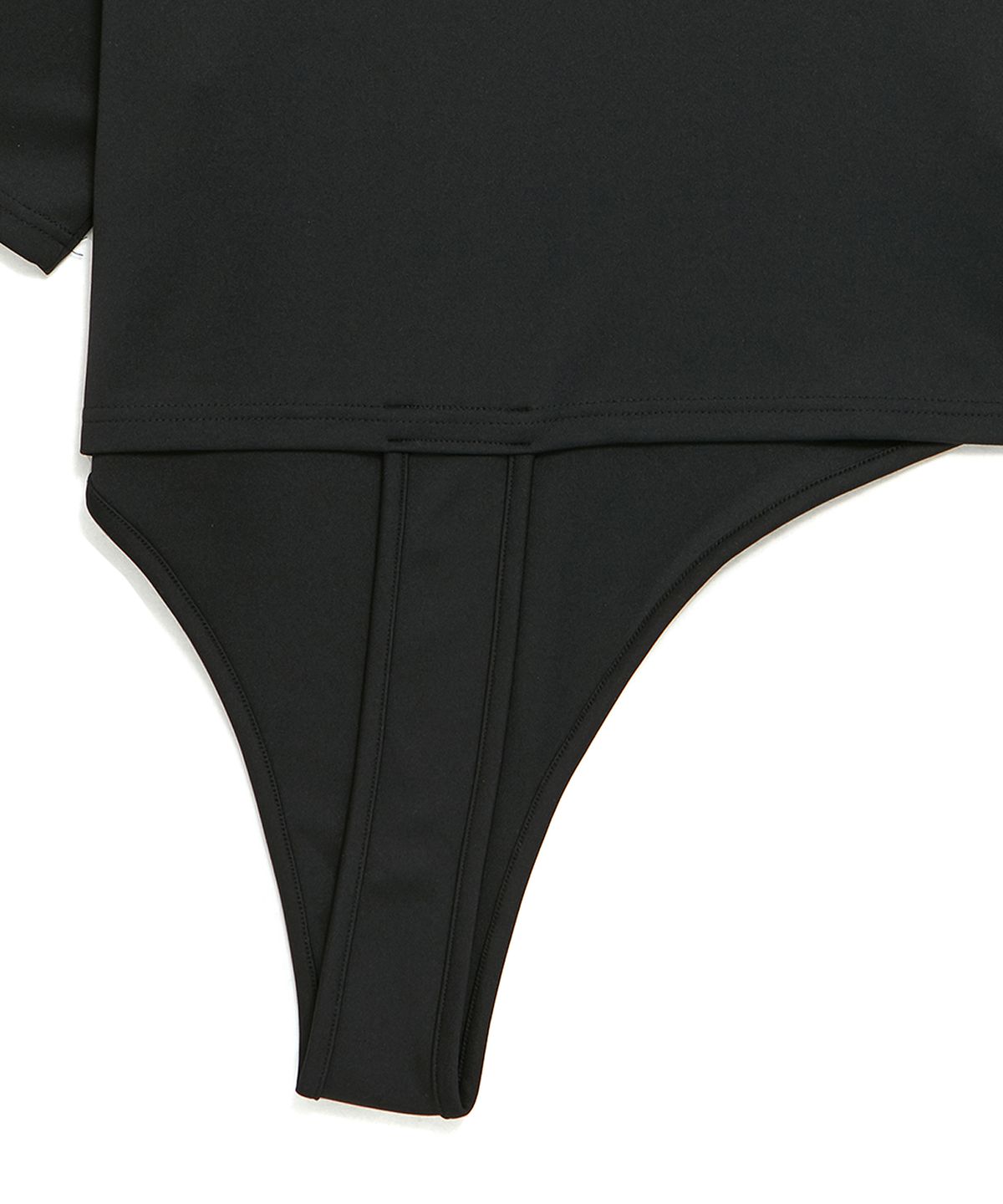 판영(FANYOUNG) CURVE OVERLAY TOP BLACK