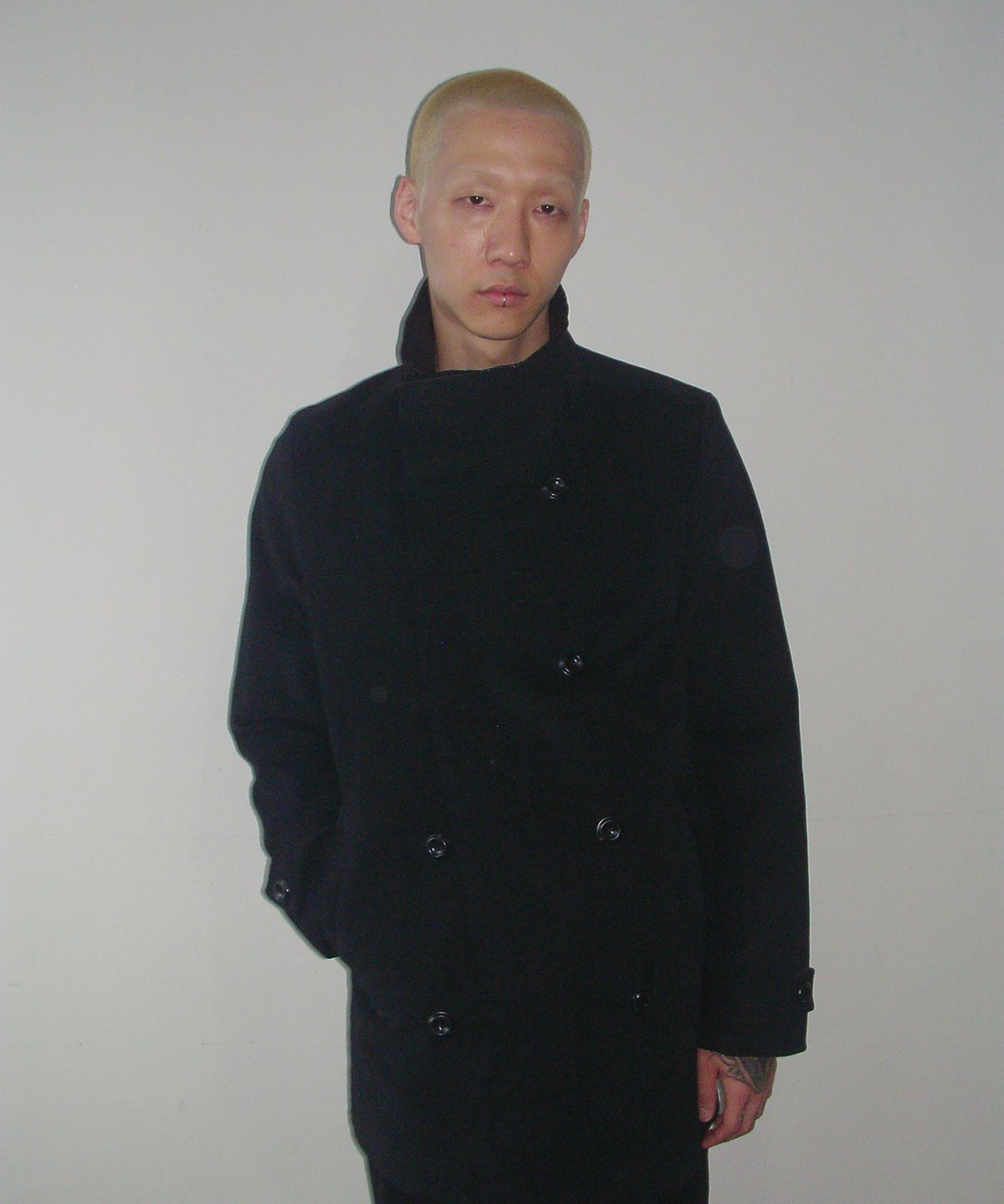 누아클레(NUAKLE) (m) 빈센트 더블 코트_블랙