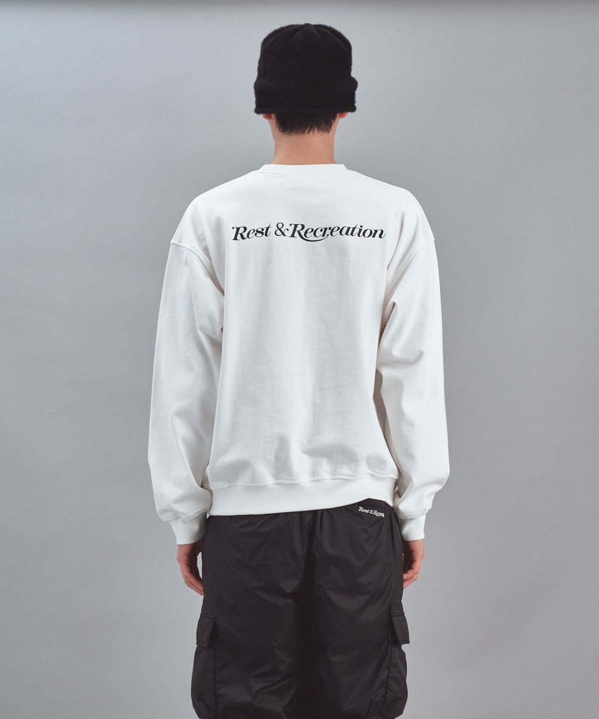 레스트앤레크레이션(REST&RECREATION) DOUBLE LOGO SWEATSHIRT - WHITE