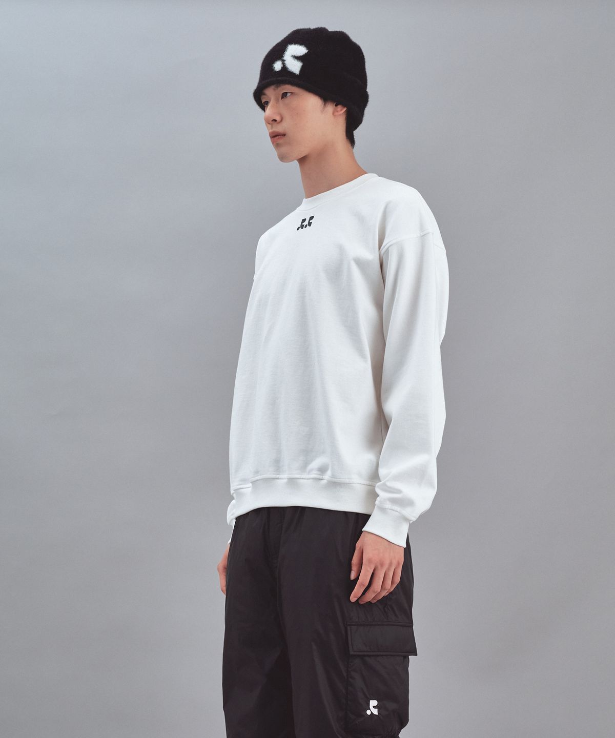 레스트앤레크레이션(REST&RECREATION) DOUBLE LOGO SWEATSHIRT - WHITE