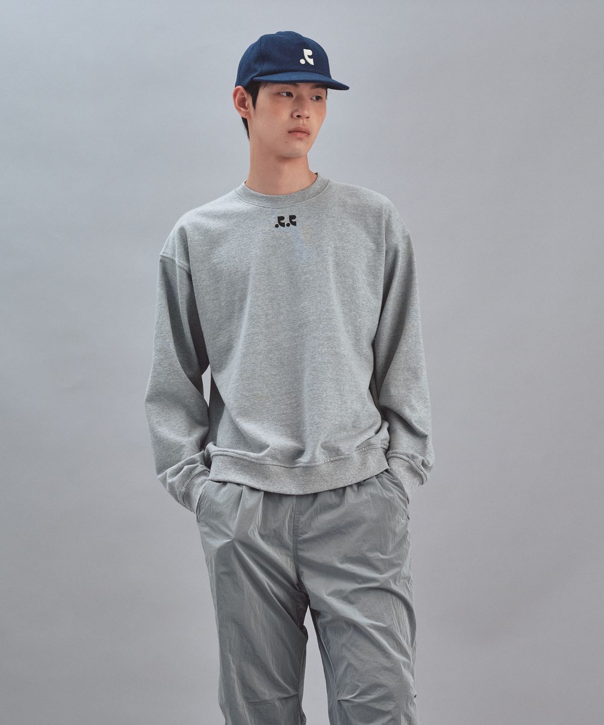 레스트앤레크레이션(REST&RECREATION) DOUBLE LOGO SWEATSHIRT - GREY