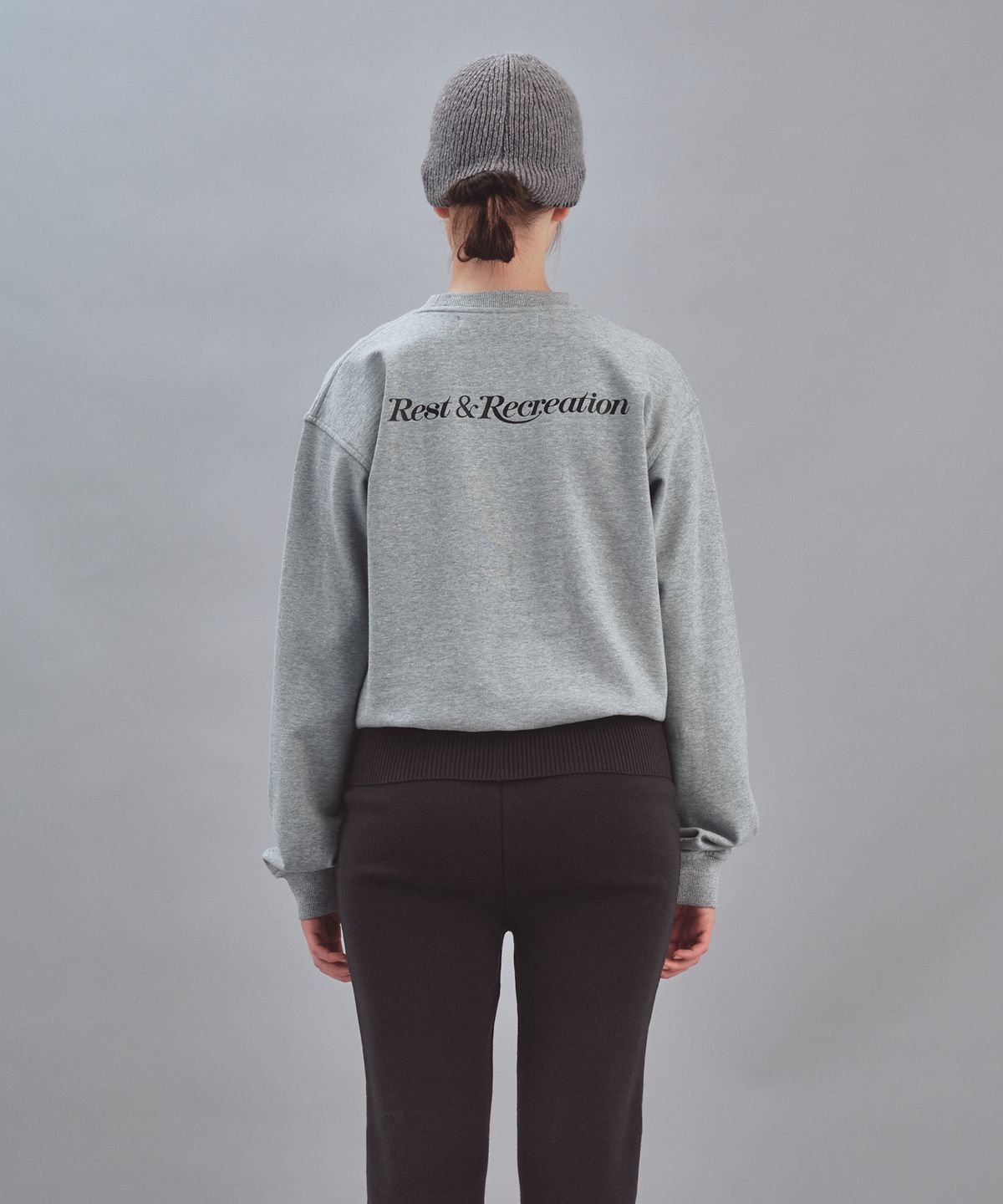 레스트앤레크레이션(REST&RECREATION) DOUBLE LOGO SWEATSHIRT - GREY