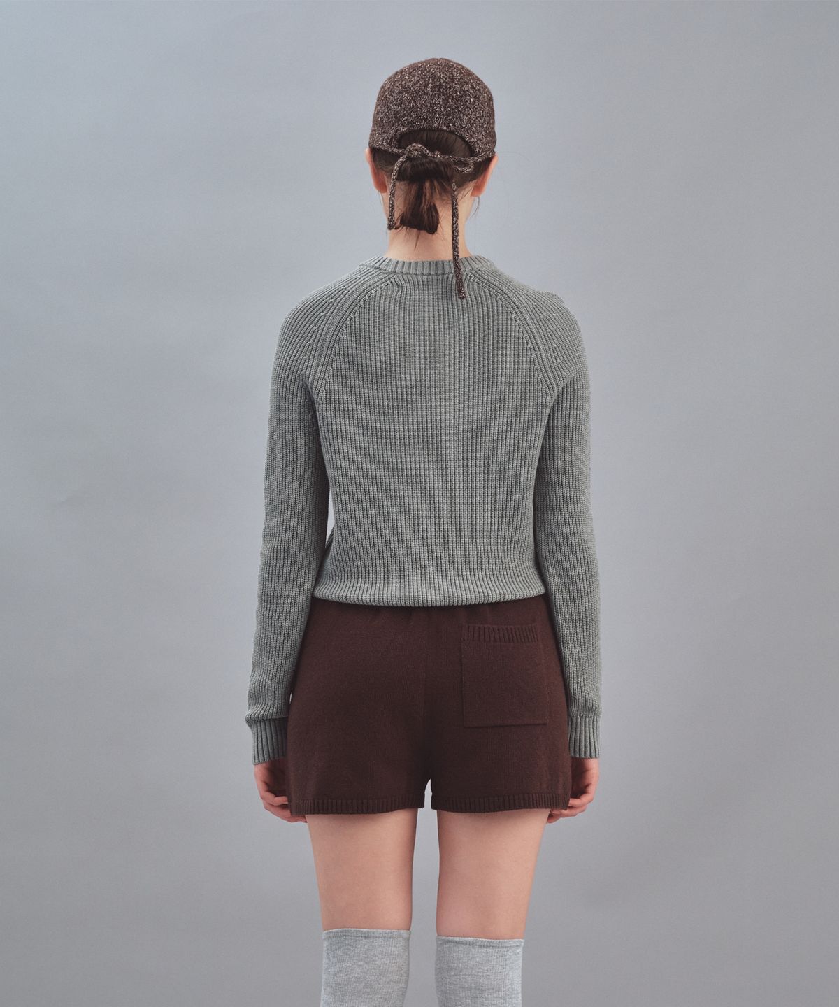 레스트앤레크레이션(REST&RECREATION) RAGLAN KNIT TOP - GREY