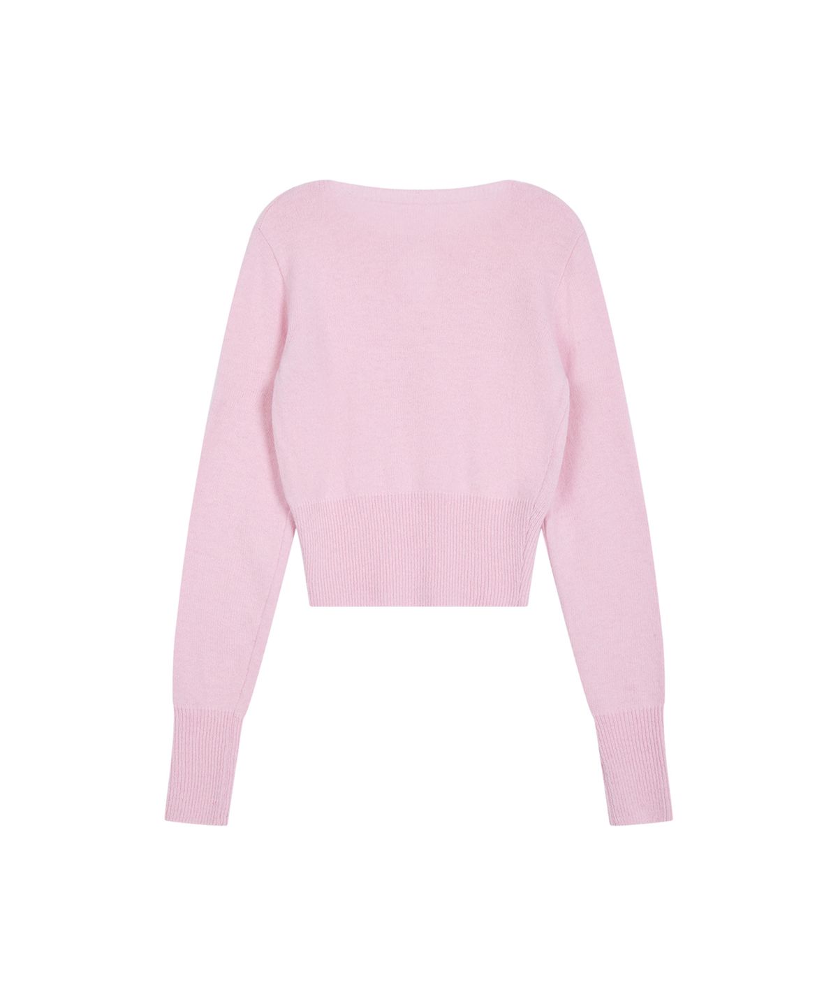 레스트앤레크레이션(REST&RECREATION) LOGO CLIP KNIT TOP - PINK