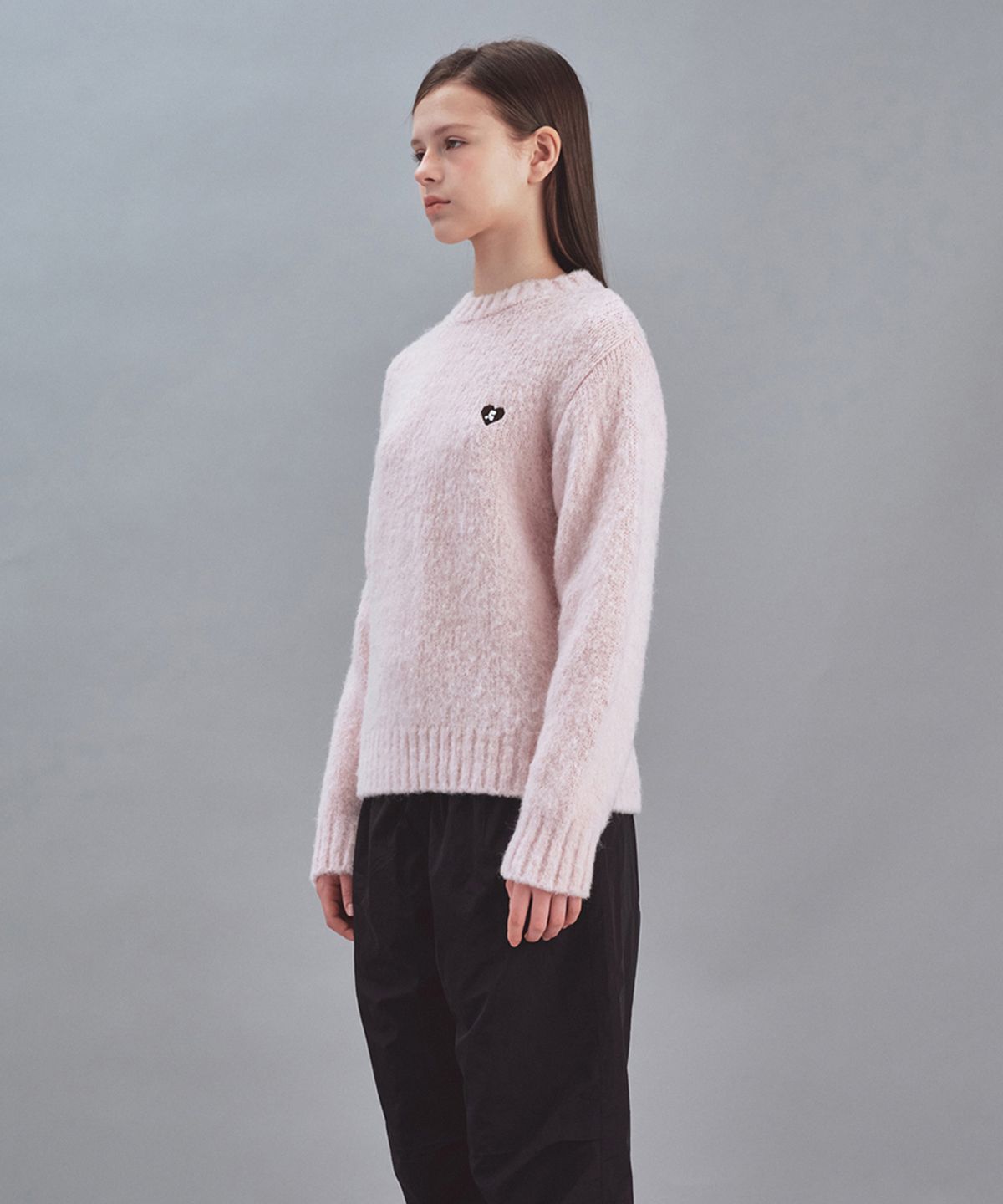 레스트앤레크레이션(REST&RECREATION) HEART LOGO WOOL KNIT TOP - PINK