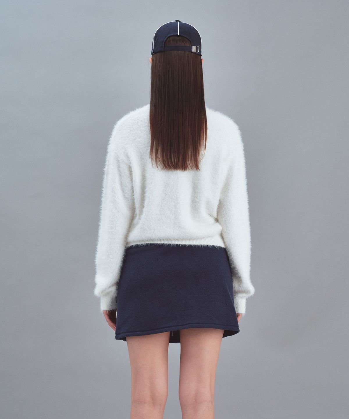 레스트앤레크레이션(REST&RECREATION) HAIRY BASIC KNIT TOP - WHITE