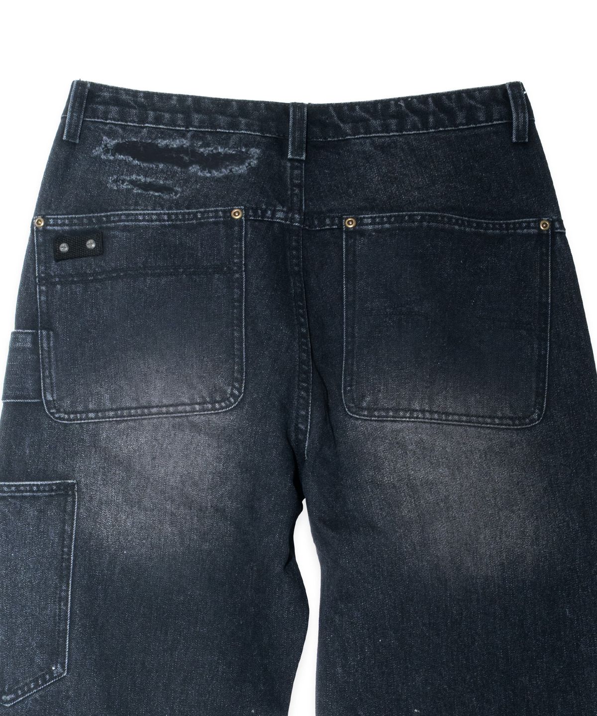 이티씨이(ETCE) Destroyed Double Knee Carpenter Denim (Black)