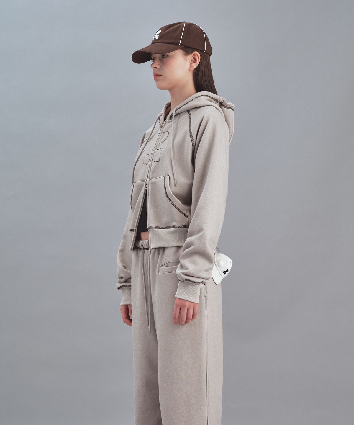 레스트앤레크레이션(REST&RECREATION) PIGMENT HOOD ZIP-UP - BEIGE