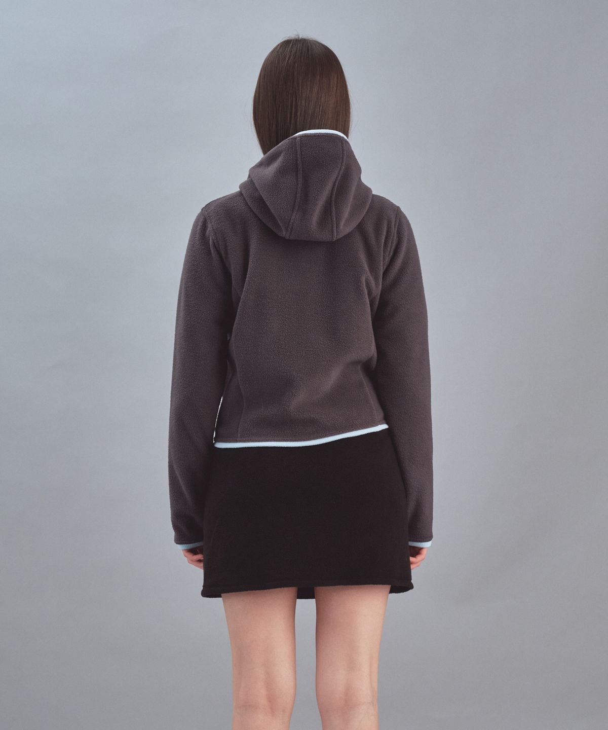 레스트앤레크레이션(REST&RECREATION) FLEECE HOOD ZIP-UP - CHARCOAL