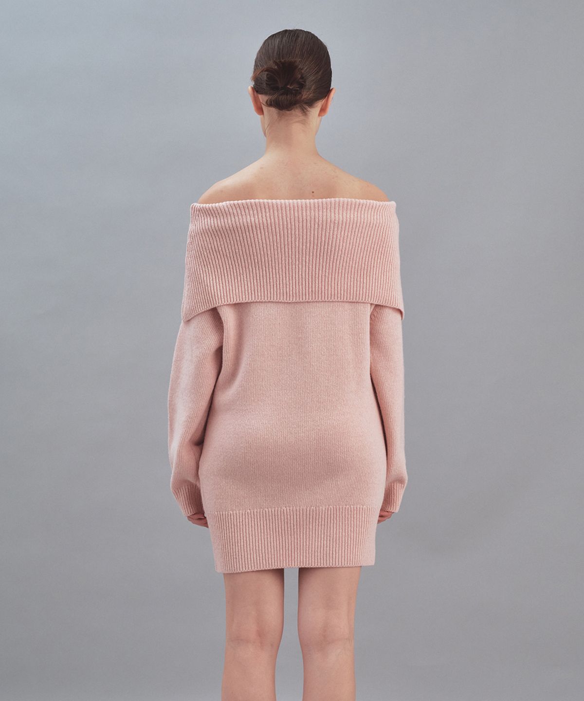 레스트앤레크레이션(REST&RECREATION) OFF SHOULDER KNIT DRESS - PINK