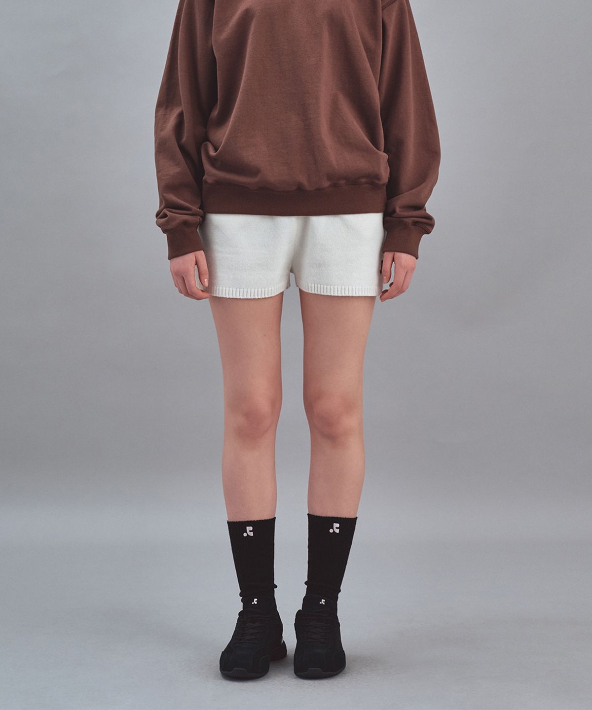 레스트앤레크레이션(REST&RECREATION) LOW RISE KNIT SHORTS - IVORY