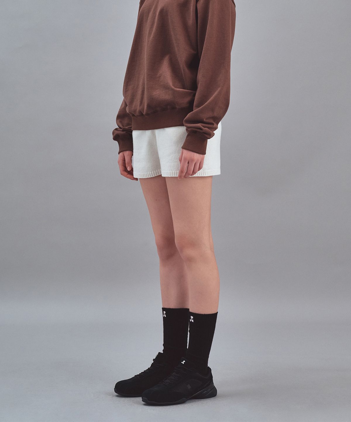 레스트앤레크레이션(REST&RECREATION) LOW RISE KNIT SHORTS - IVORY