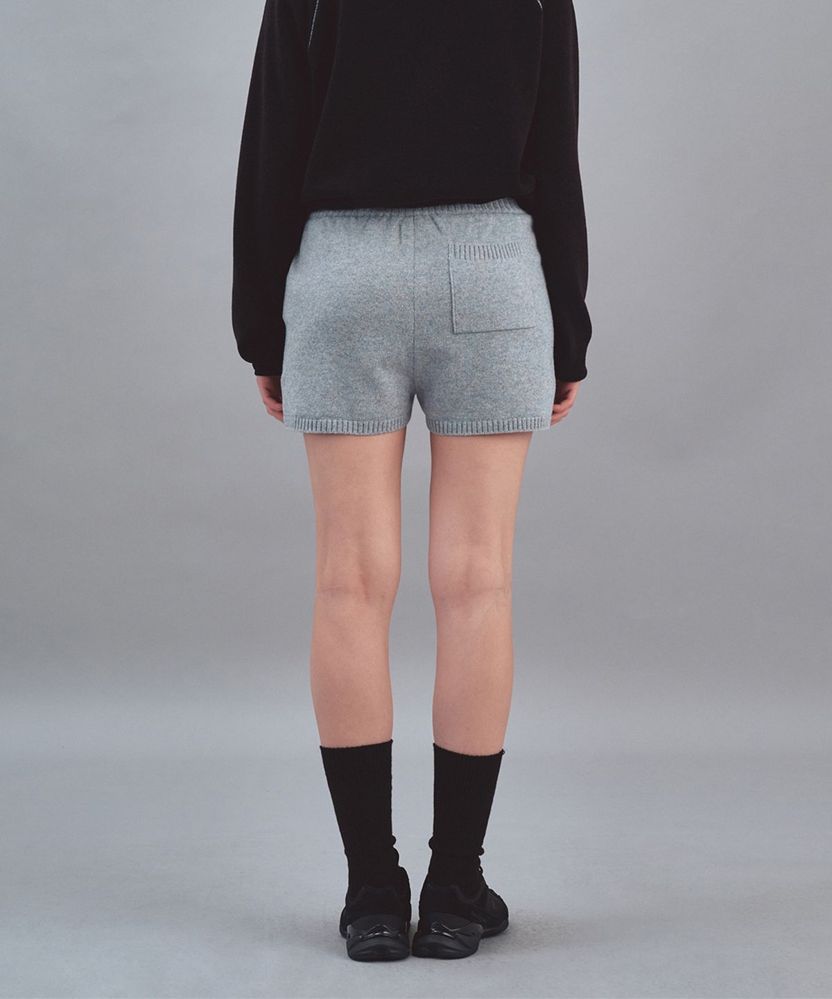 레스트앤레크레이션(REST&RECREATION) LOW RISE KNIT SHORTS - GREY