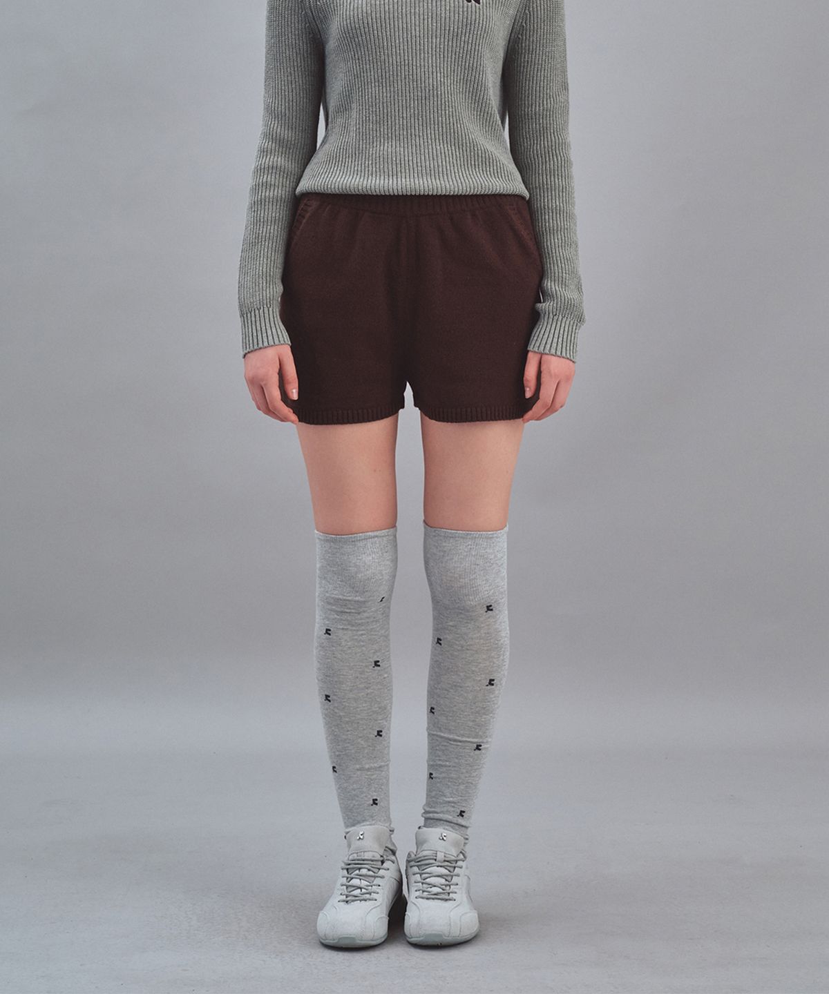 레스트앤레크레이션(REST&RECREATION) LOW RISE KNIT SHORTS - BROWN