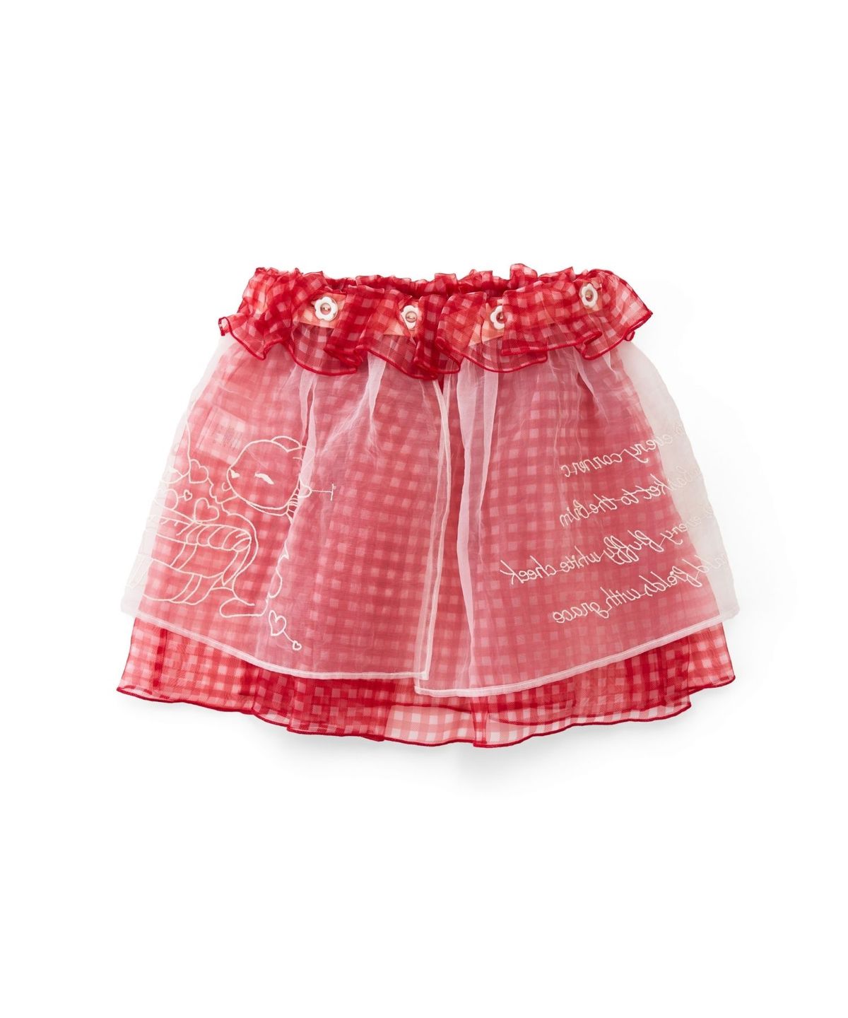 카이 샤오(KAIY XIAO) Love Rabbits Confession Book Plaid Lace Short Skirt