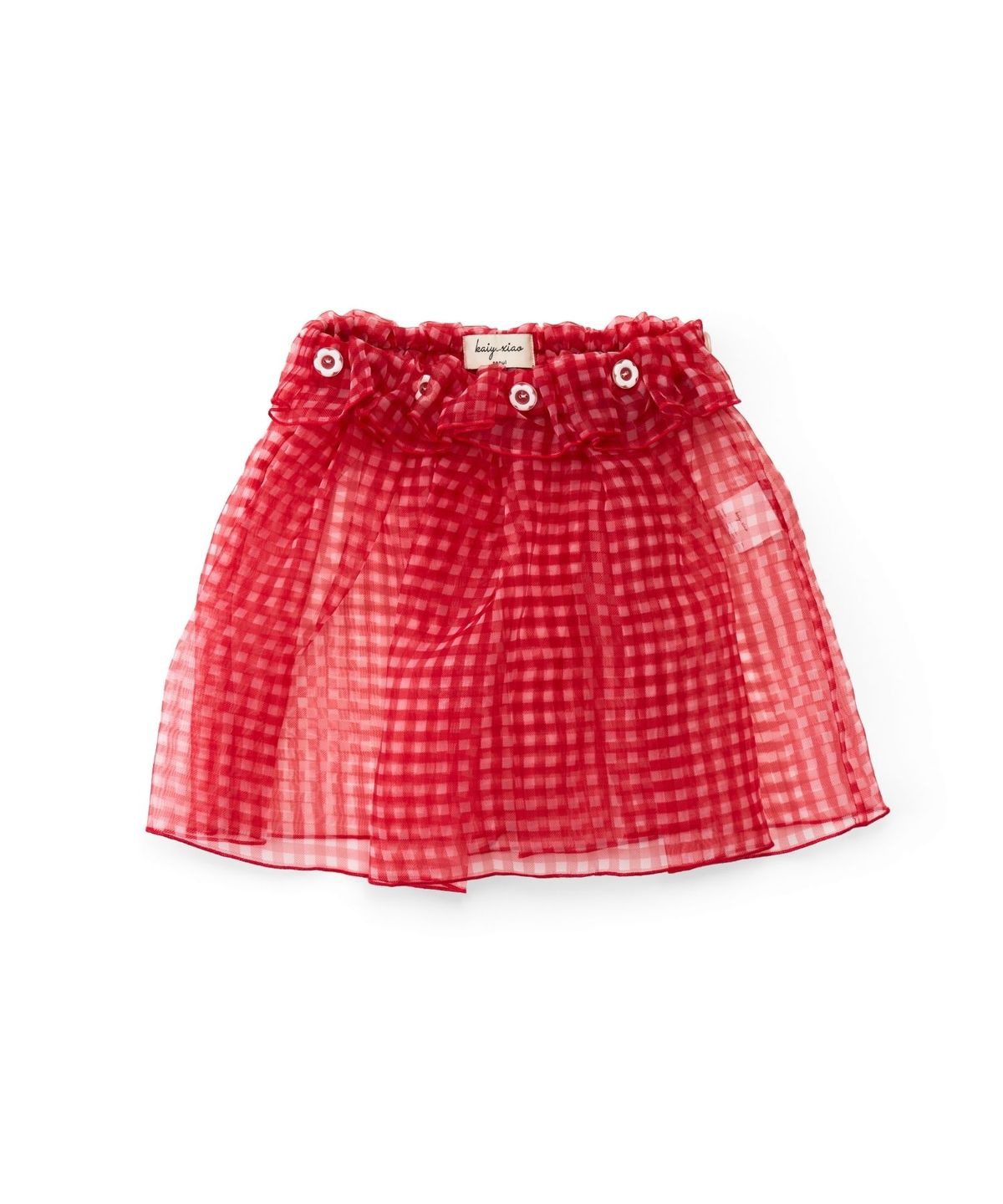 카이 샤오(KAIY XIAO) Love Rabbits Confession Book Plaid Lace Short Skirt