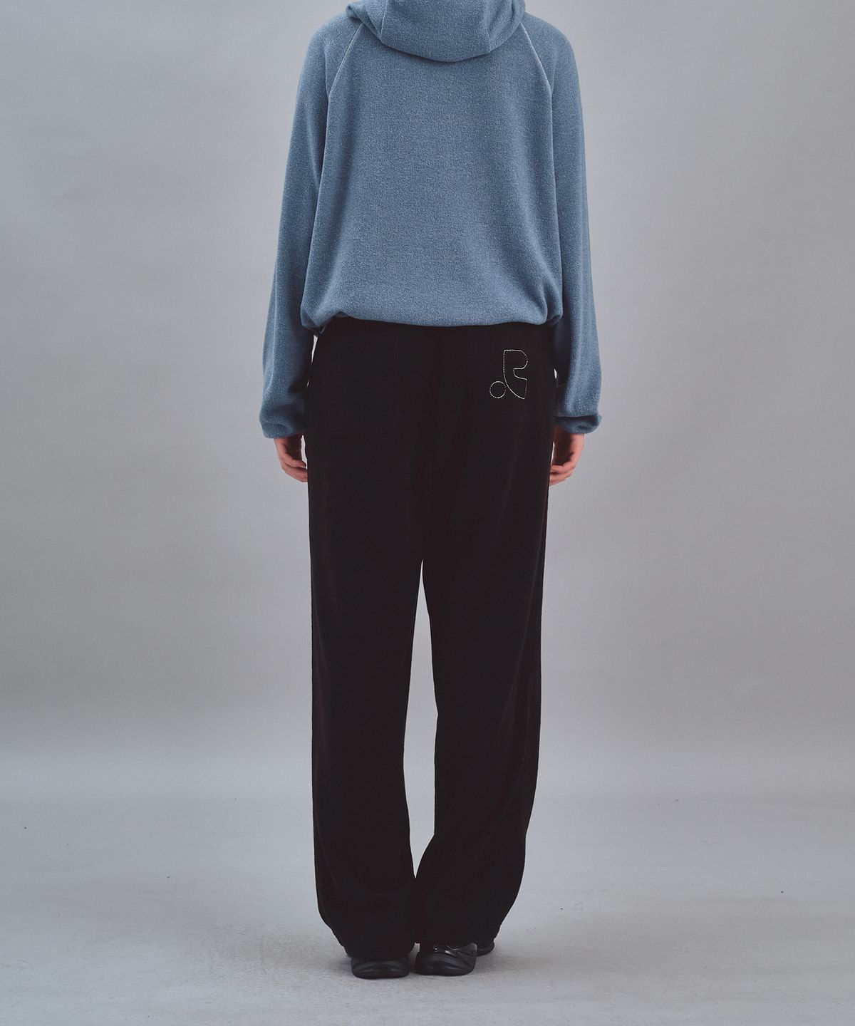 레스트앤레크레이션(REST&RECREATION) WIDE KNIT PANTS - BLACK