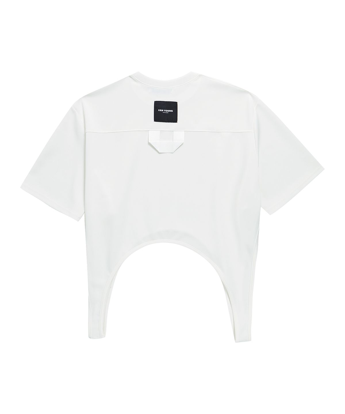 판영(FANYOUNG) DUAL CURVE OVERLAY TOP WHITE