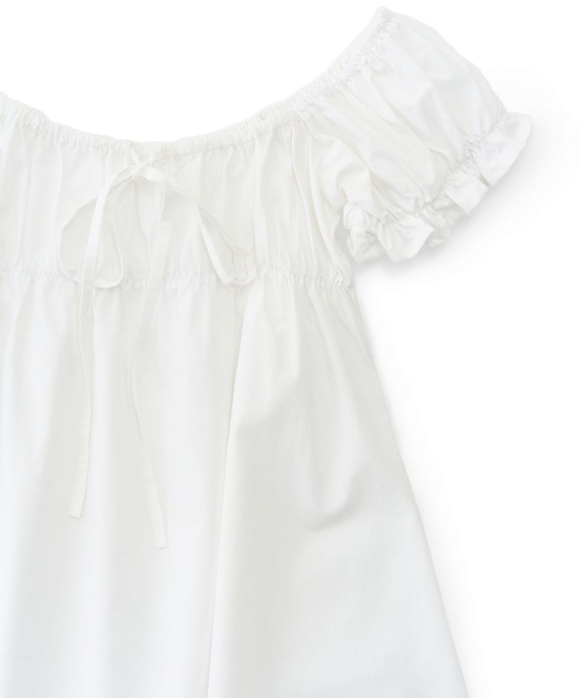 카이 샤오(KAIY XIAO) Gardenia White Rose Pleated Lace Dress